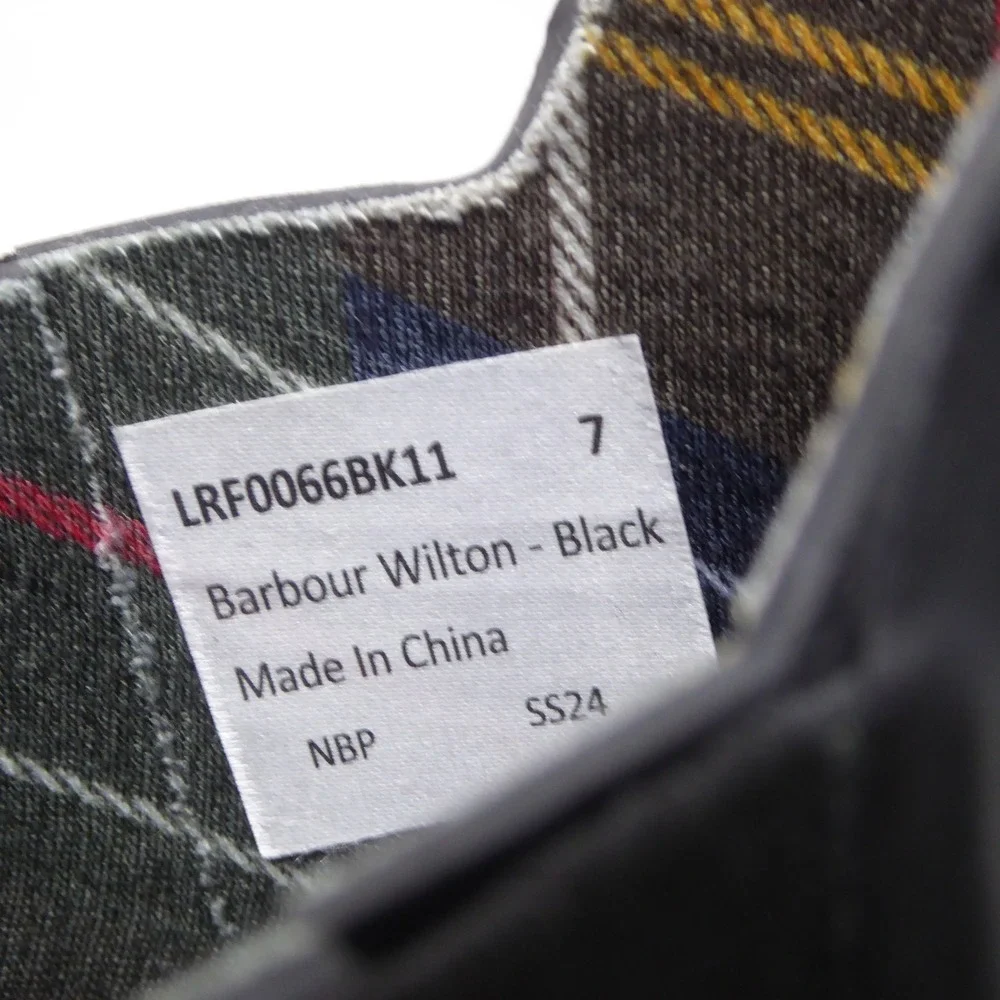 Barbour Womens Wilton Rain Boots Black Chelsea Rubber 7